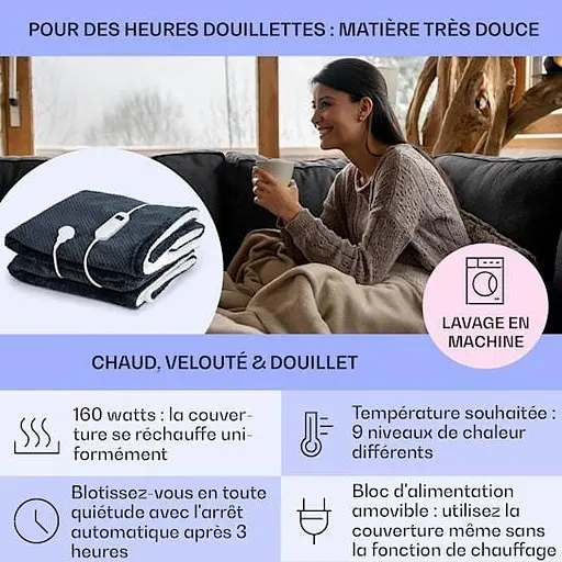 Електрична ковдра Klarstein Dr. Watson Deluxe XXL (10045256) Синій - фото 5