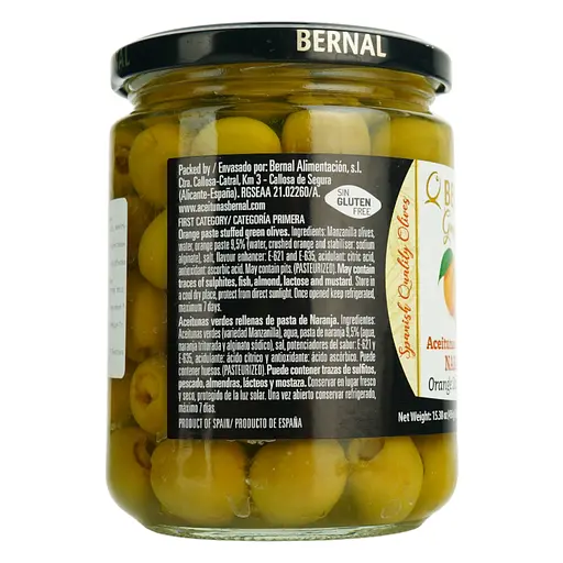 Оливки Bernal Gourmet фаршированные пастой из апельсина 436 г - фото 3