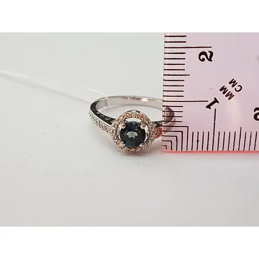 Серебряное кольцо Агни Алина с топазом. 1691/9р-TLB 17,5 - фото 5