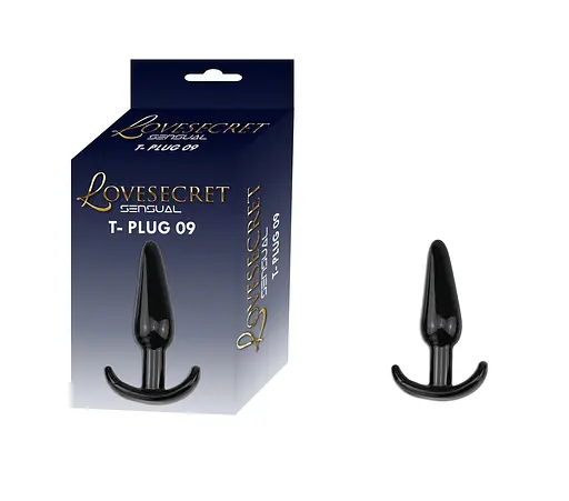 Анальна пробка Lovesecret Sensual T-Plug 09 12.3 см (чорний) - фото 3
