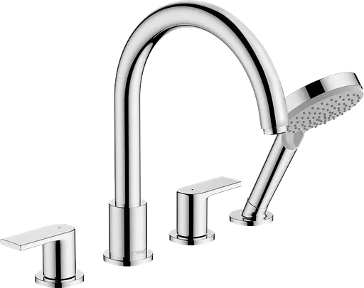 Смеситель врезной на борт ванны Hansgrohe Vernis Shape на 4 отверстия хром 71459000 Хром - фото 1