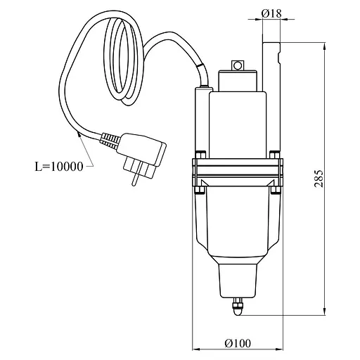 Насос вібраційний Agua XVM60-1 нижній забір води (CV035065) - фото 4