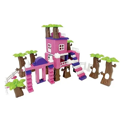 Конструктор Дім принцеси Doloni 013888/03 в пластиковому боксі 151 деталь - фото 2