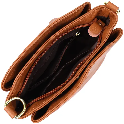 Женская сумка Vintage на три отделения из натуральной кожи 22.5х16.5х11.5 см sum0027623 - фото 8