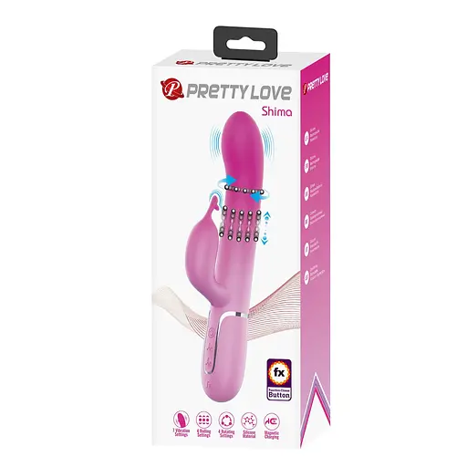 Вібратор-кролик Pretty Love Shima 22.6 см рожевий - фото 9