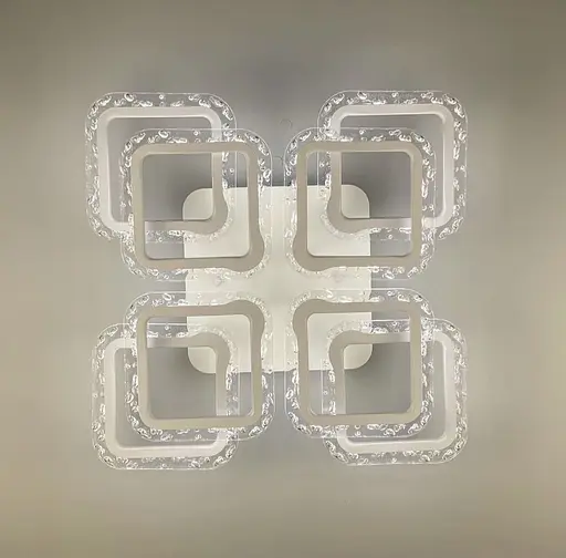 Люстра в матовом белом корпусе с прозрачным акрилом Ст. A 2517/4+4 XS WT | Line F - фото 4