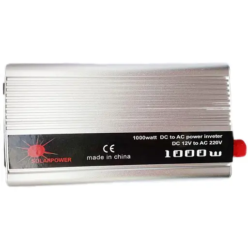 Автомобильный инвертор Solar Power Inverter Himastar 016 c 12V на 220V 1000W модифицированная синусоида Silver,1 розетка,1 USB (11059)