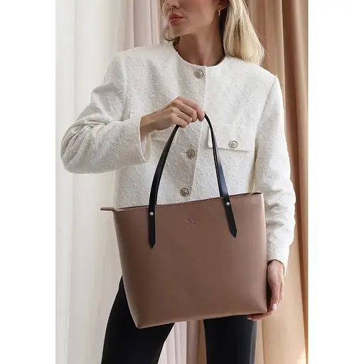 Шкіряний шоппер Walker Mini карамель краст - фото 1