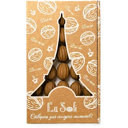 Печиво La Sofi Горішки з шоколадно-фундуковою пастою та згущеним молоком 20 шт. - фото 1