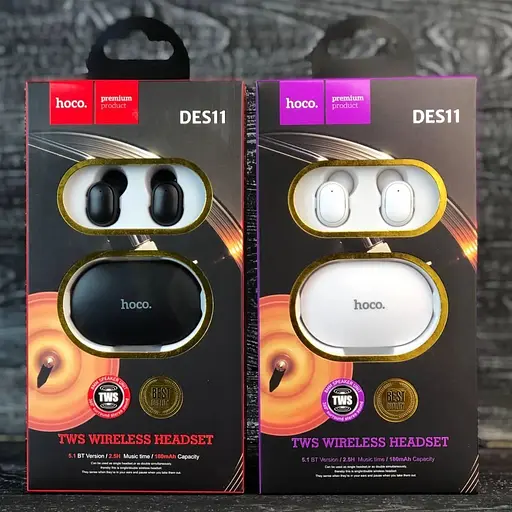 Бездротові навушники Bluetooth Hoco Des11 в дизайні Redmi AirDots - фото 3