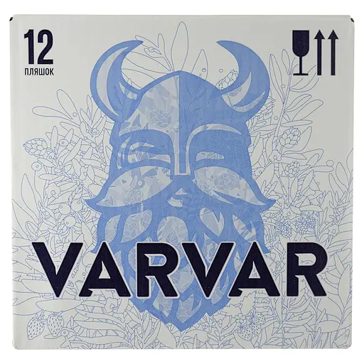 Уценка. Набор пива Varvar Mixer Set (10 шт. по 0.33 л), 0.5-6.9%, 3.3 л + бокал Bodega 0.4 л 