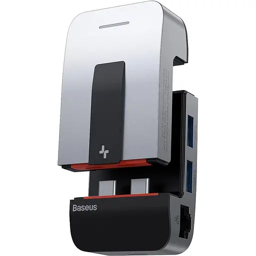 USB-Хаб Baseus Armor Age Type-C Bracket Multifunctional HUB Adapter Space Gray (CAHUB-AJ0G) - фото 1