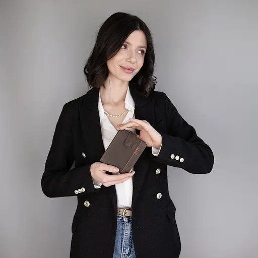 Гаманець чоловічий шкіряний Nordee HJORT 8806A темно-коричневий - фото 2