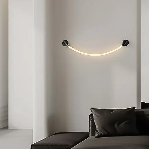 Інноваційний настінний світильник Line F довжина 100 см Арт. W30G/1000 BK - фото 3