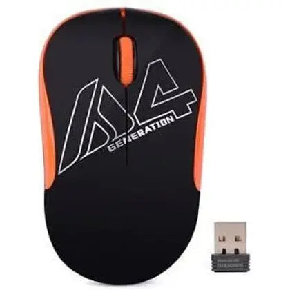 Миша A4Tech G3-300N чорний+помаранчевий USB V-TRACK Wireless (G3-300N чорний+помаранчевий) - фото 1