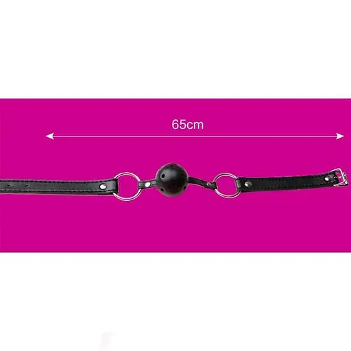 Кляп Mouth Ball для BDSM гри Чорний K0452-2 - фото 2