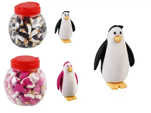 Ластик Пінгвін, у банці, 35 мм, 90 шт.