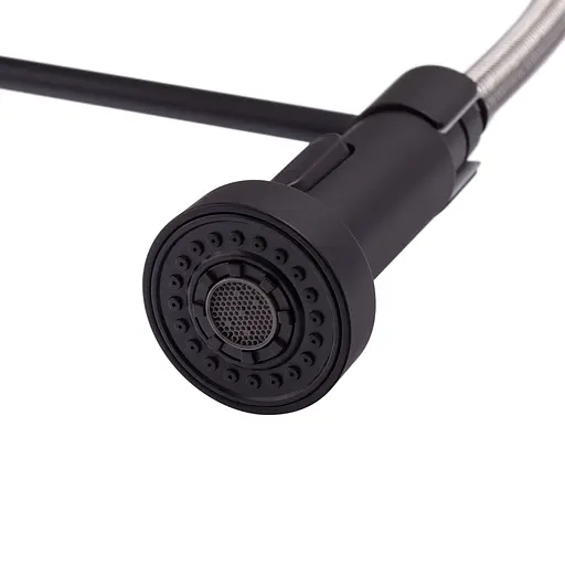 Змішувач для кухні з виливом пружина Mixxus Premium Spring 017 Black MI6951 Чорний матовий - фото 4