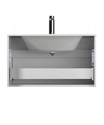 Тумба Мойдодир Prime 70-А з умивальником Amalfi 70 підвісна Білий - фото 4