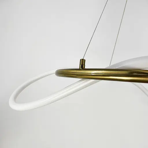 Латунная кольцевая люстра с гибкой LED лентой Ø95 см (кольцо 60 см) | Ст. JU 22N-600 AB | Line F - фото 5