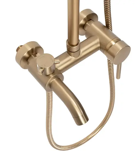 Душова система Rea Luis Brushed Gold з виливом REA-P7051, Золотий - фото 5