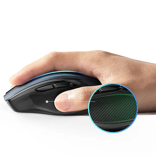 Мишка Ugreen 2.4GHz MU006, бездротова, Bluetooth, 4000dpi., 4кн.,Silence Design, Сіра - фото 7