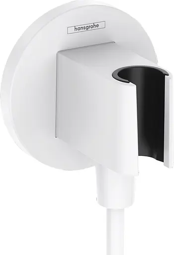 Шланговое подсоединение Hansgrohe FixFit Porter S с держателем Matt White 26888700, Белый матовый - фото 1