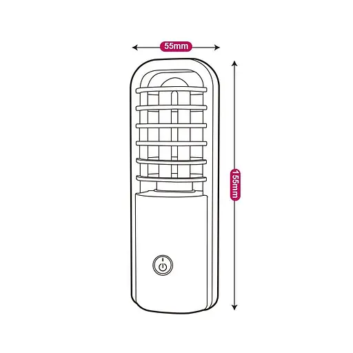 Кварцевая лампа бактерицидная ультрафиолетовая - уф стерилизатор санитайзер с аккумулятором ATWFS UVC-86, белая - фото 7