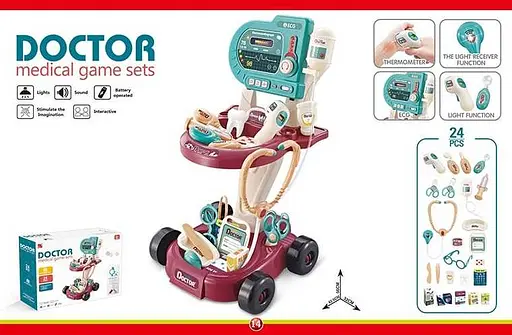 Набор доктора 660-87, 24 предмета, свет, звук, в коробке (6903317602292) - фото 1