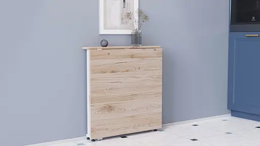 Стіл-книга трансформер Оріон 1 Ferrum-decor 750x810x730 Білий метал ДСП Дуб Сан-Марино 16 мм (FRD-104605) - фото 3