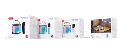 Колонка XO F47 Aurora Atmosphere Light Bluetooth портативна з мікрофоном чорна - фото 5