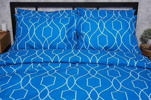 Комплект постельного белья Moon&Star Микросатин Premium Ocean Breeze King Size 220x240 наволочки 4х50х70 - фото 2