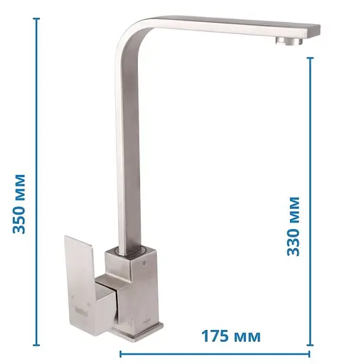 Змішувач для кухні Haiba KUB 011 HB3905 Нержавіюча сталь - фото 2