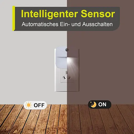 Нічна світлова лампа з датчиком сутінку 6 шт. білий - фото 2