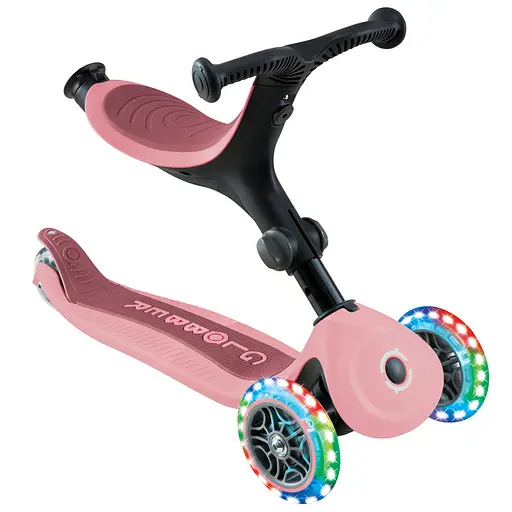 Самокат Globber Go Up Active Lights 360 колеса світяться до 20/50кг від 1 року пастельно-рожевий (749-310) - фото 15
