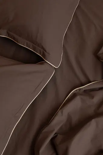 Комплект постільної білизни полуторний 155х215 см варена бавовна White Dream Коричневий - фото 3