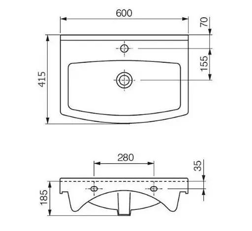 Тумба підлогова ПіК Альба Т1 з раковиною Cersanit Cersania 60 см Білий 30412 - фото 8