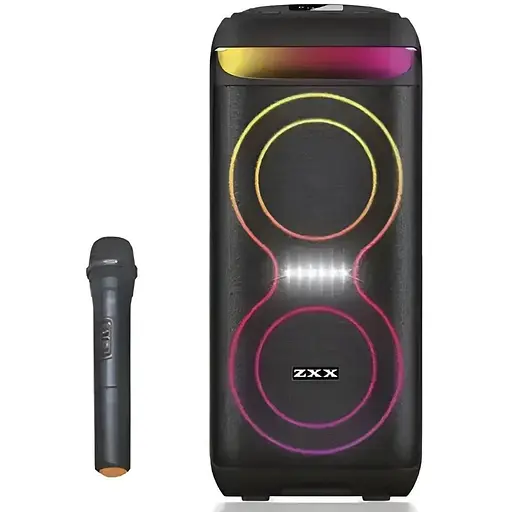 Портативна колонка ZPX ZXX-5505 з мікрофоном Акустична система 40Вт 6,5" RGB підсвічування Чорний - фото 1