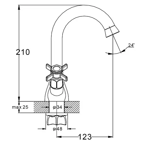 Змішувач для умивальника Troya QMG1-A621 30412 - фото 3
