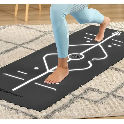 Йога-мат Hop-Sport PU 0,5см 183 x 68см HS-P005GM черный - фото 9