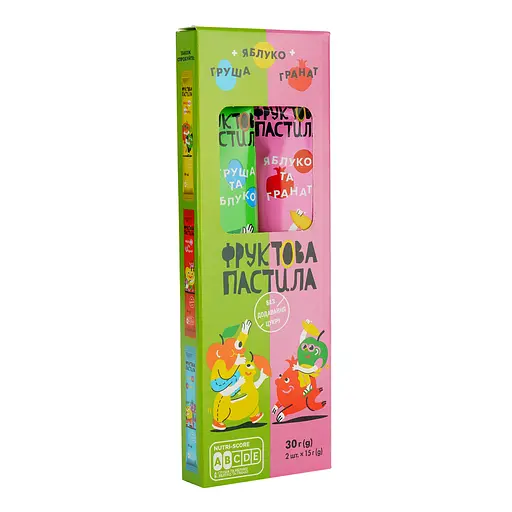 Пастила фруктова Премія груша та яблуко, яблуко - гранат 2 шт по 15 г - фото 2