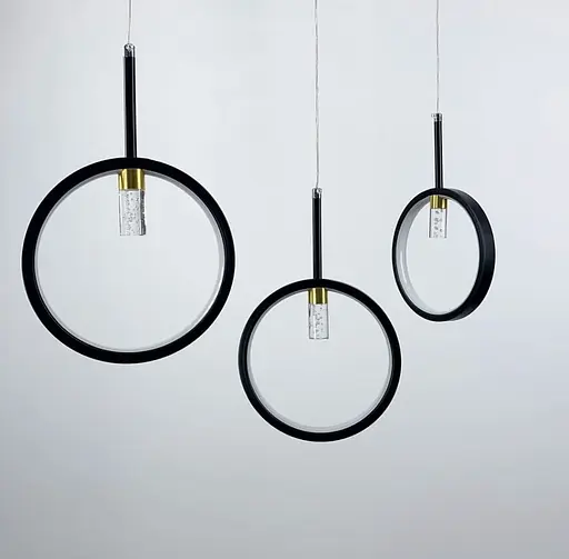 Оригинальная удлиненная модель светильника с подвесными кольцами Line.F AA 239/3+2 - фото 6