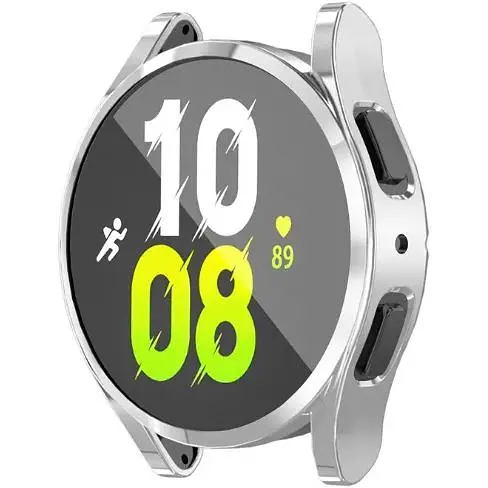 Чехол-накладка DK CDK Silicone Face Case для Samsung Galaxy Watch4 (R870 / R875) 44mm (015081) (silver) - фото 2