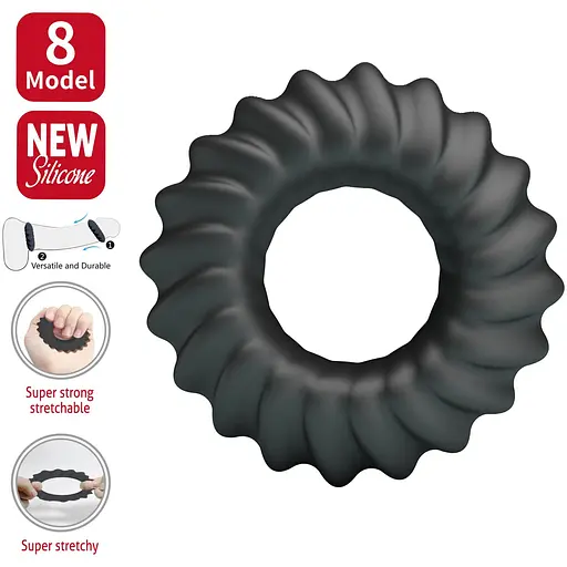 Ерекційне кільце Crazy Bull Fitz 5.5 см чорне - фото 7