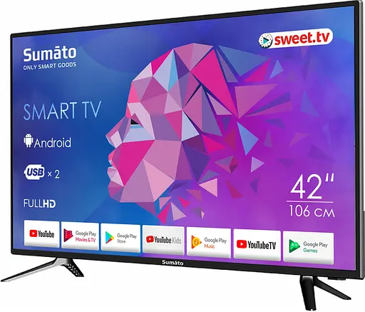Телевизор Sumato 42FTS03 (Smart-TV, T2) - фото 2