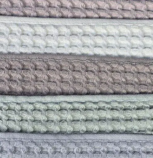 Набір банних рушників із льону 6 шт. 140х70 см L&M Home Textiles DT-517-72 вафельні рушники пастельні кольори в наборі - фото 6