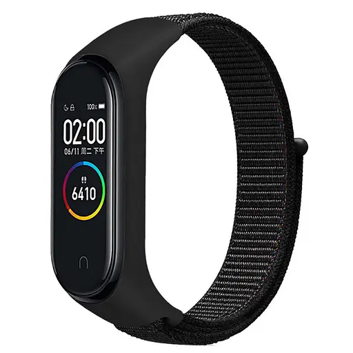Ремінець Nylon New для Xiaomi Mi Band 3/4/5/6/7 Black