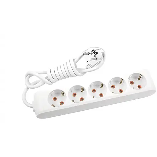 Удлинитель Panasonic X-tendia с заземлением 5 гнезд, 2 м, с защитными шторками, серый