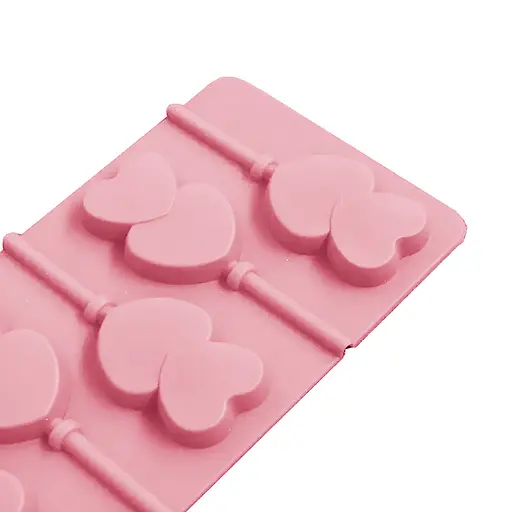 Силиконовая форма для леденцов и конфет на палочке "Сердечки", Kitchen Master Розовый 87402 - фото 5