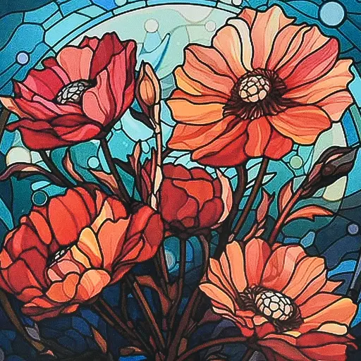 Алмазная мозаика Strateg ПРЕМИУМ Красные маки размером 30х30 см не полная выкладка (DEEX16300) - фото 1